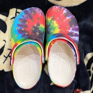 Colorful Tie-Dye Crocs